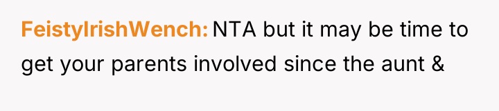 FeistyIrishWench NTA but it may be time to get your...