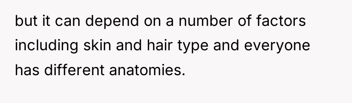 but it can depend on a number of factors including...