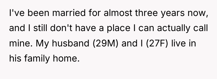 I've been married for almost three years now, and I...