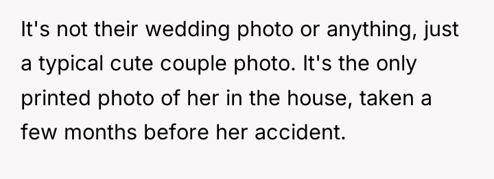 It's not their wedding photo or anything, just a typical...