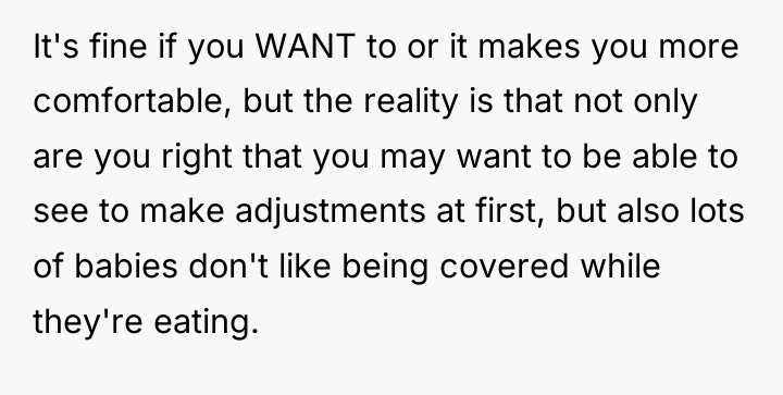 It's fine if you WANT to or it makes you...