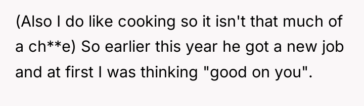 (Also I do like cooking so it isn't that much...