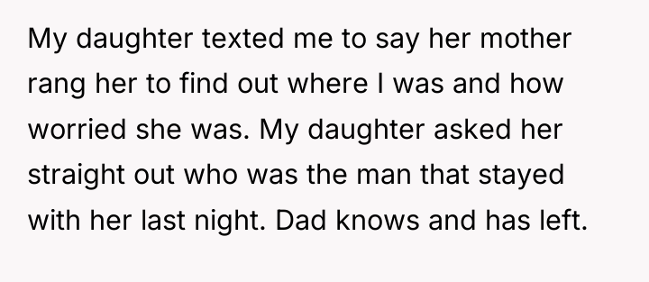 My daughter texted me to say her mother rang her...