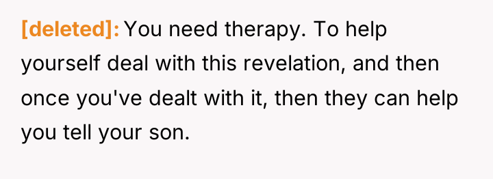 [deleted] You need therapy. To help yourself deal with this...