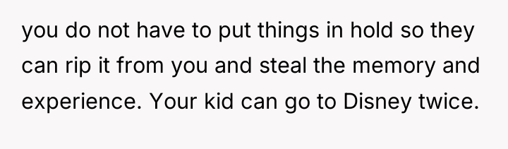 you do not have to put things in hold so...