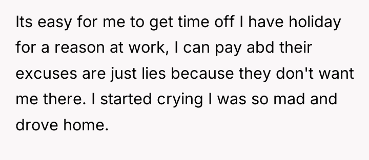 Its easy for me to get time off I have...