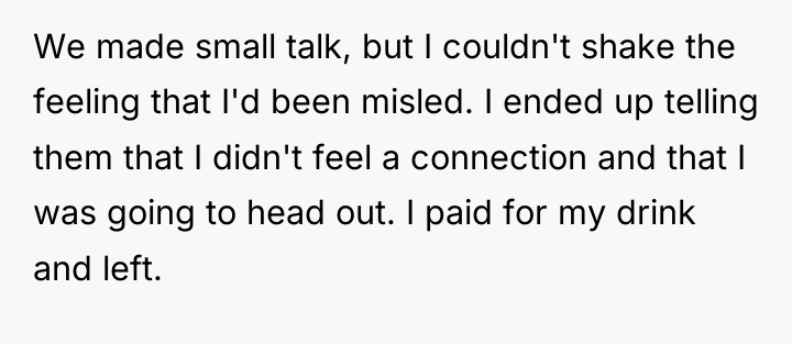 We made small talk, but I couldn't shake the feeling...