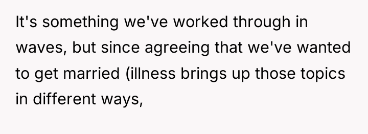 It's something we've worked through in waves, but since agreeing...