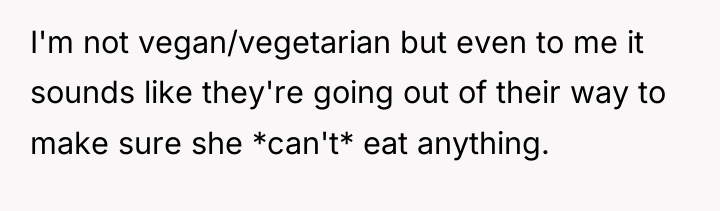 I'm not vegan/vegetarian but even to me it sounds like...