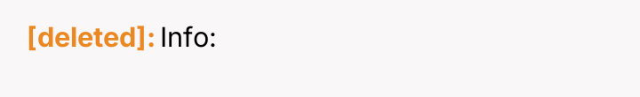 [deleted] Info: