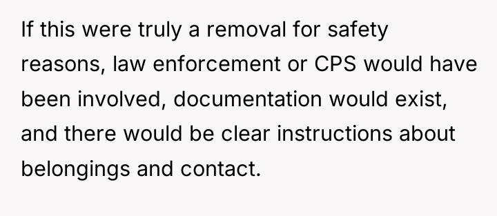 If this were truly a removal for safety reasons, law...