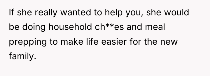 If she really wanted to help you, she would be...