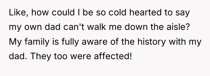 Like, how could I be so cold hearted to say...