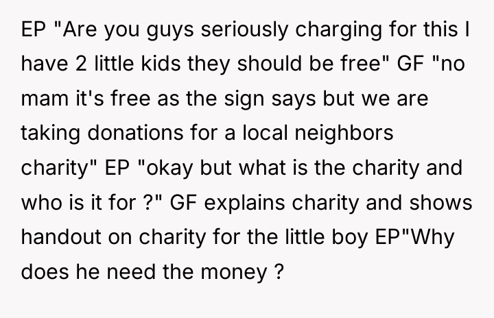 EP "Are you guys seriously charging for this I have...