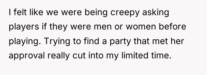 I felt like we were being creepy asking players if...