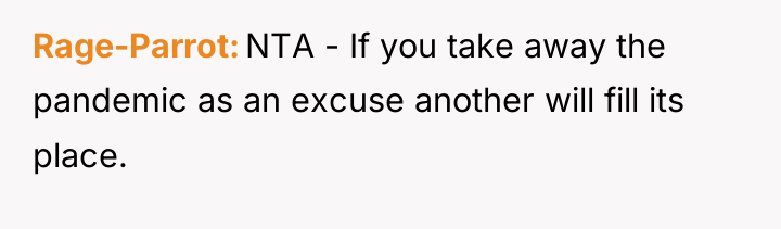 Rage-Parrot NTA - If you take away the pandemic as...