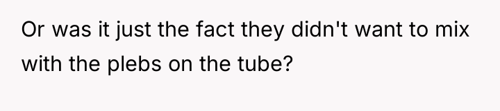 Or was it just the fact they didn't want to...