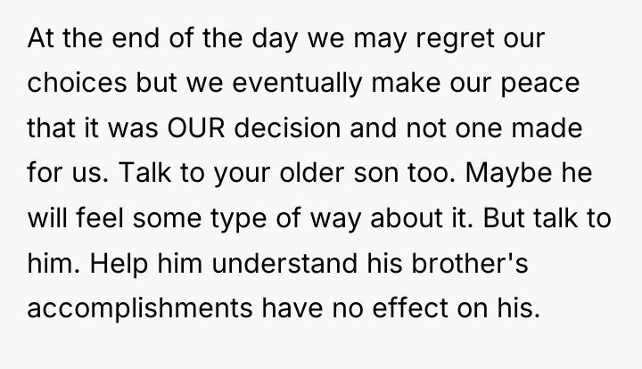 At the end of the day we may regret our...
