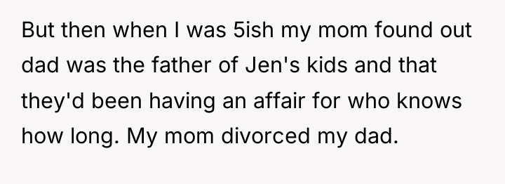 But then when I was 5ish my mom found out...