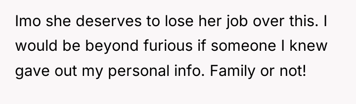 Imo she deserves to lose her job over this. I...