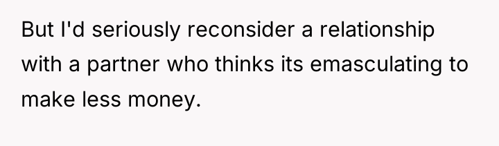 But I'd seriously reconsider a relationship with a partner who...