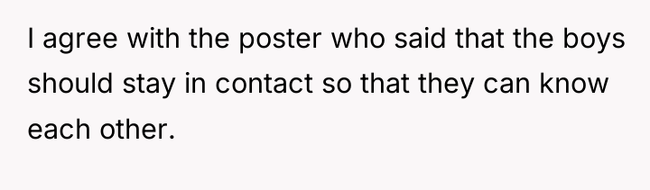 I agree with the poster who said that the boys...