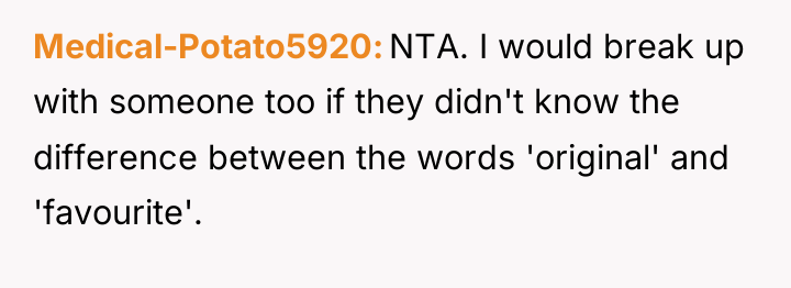 Medical-Potato5920 NTA. I would break up with someone too if...