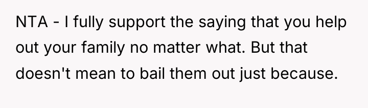 NTA - I fully support the saying that you help...