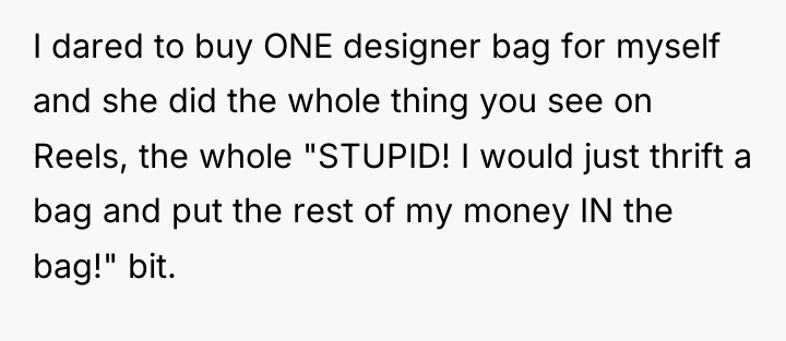 I dared to buy ONE designer bag for myself and...