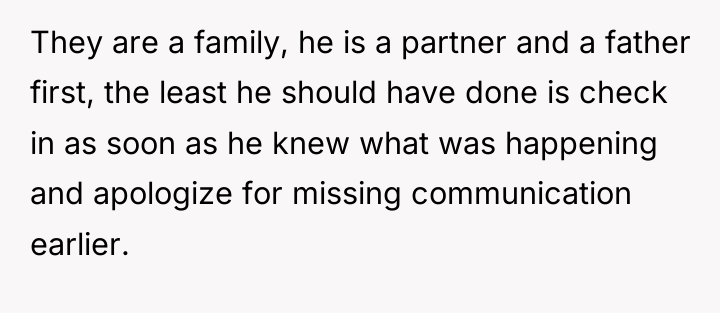 They are a family, he is a partner and a...