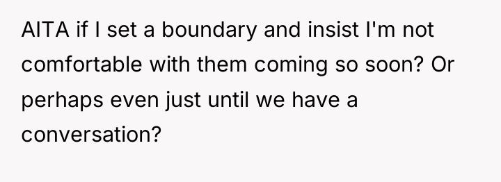 AITA if I set a boundary and insist I'm not...