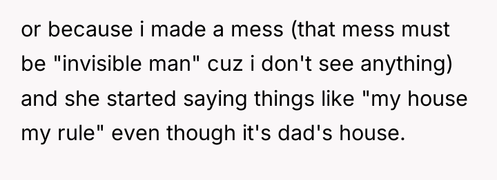 or because i made a mess (that mess must be...