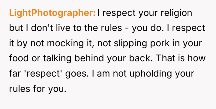 LightPhotographer I respect your religion but I don't live to...