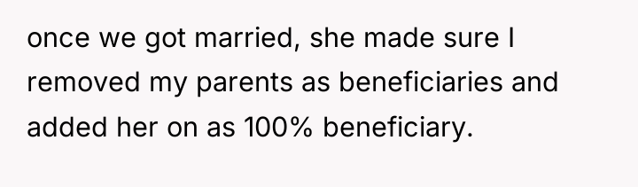 once we got married, she made sure I removed my...