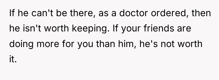 If he can't be there, as a doctor ordered, then...