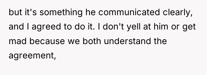but it's something he communicated clearly, and I agreed to...