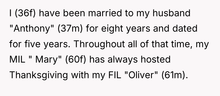 I (36f) have been married to my husband "Anthony" (37m)...