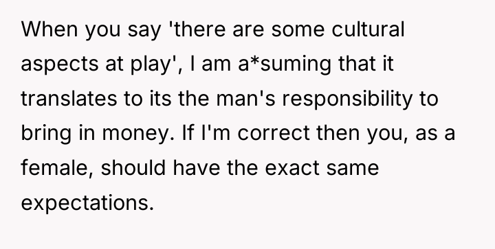 When you say 'there are some cultural aspects at play',...