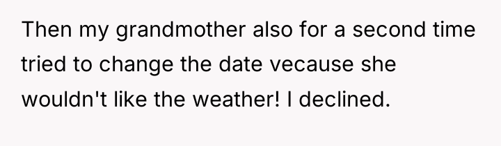 Then my grandmother also for a second time tried to...