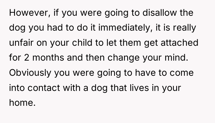 However, if you were going to disallow the dog you...