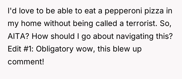 I'd love to be able to eat a pepperoni pizza...