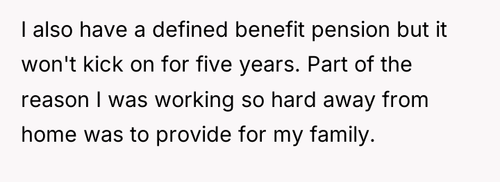 I also have a defined benefit pension but it won't...