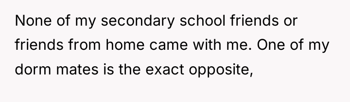 None of my secondary school friends or friends from home...