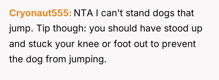 Cryonaut555 NTA I can't stand dogs that jump. Tip though:...