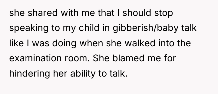 she shared with me that I should stop speaking to...