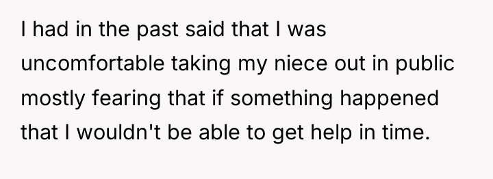 I had in the past said that I was uncomfortable...