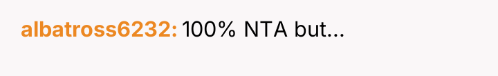 albatross6232 100% NTA but...