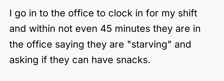 I go in to the office to clock in for...