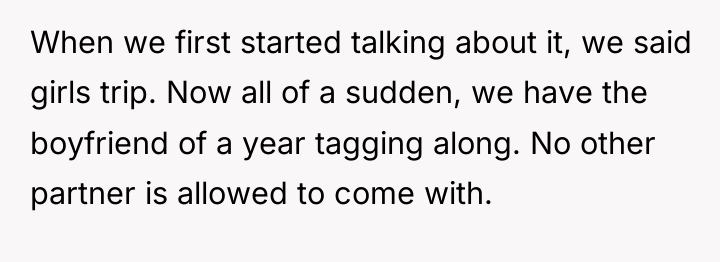 When we first started talking about it, we said girls...