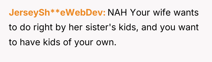 JerseySh**eWebDev NAH Your wife wants to do right by her...